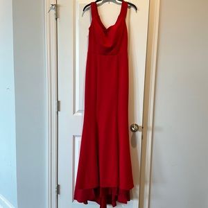 Jodi kristopher Red dress. Size 7. Comes with pads for the chest.